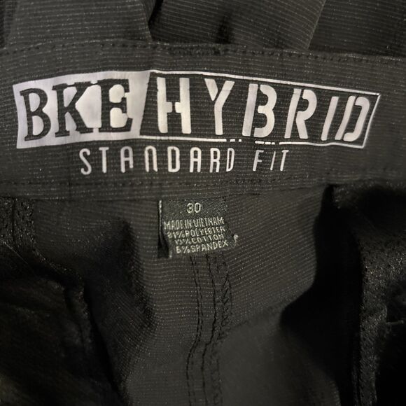 BKE Hybrid Standard Fit Black Shorts Flat Front Casual Lightweight Men's 30W 23L - Picture 12 of 15